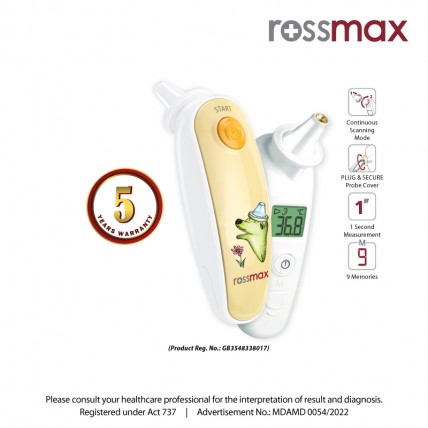 Rossmax Cutie Ear Thermometer RA600Q (1 Set)