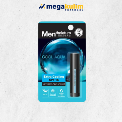 Mentholatum Lip Balm Men's Cool Aqua 3.5g/Unit