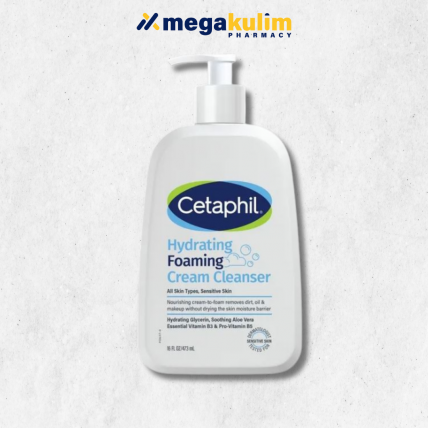 Cetaphil Hydrating Foam Cream Cleanser 473mL