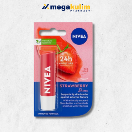 Nivea Lip Balm Strawberry Shine (4.8g)