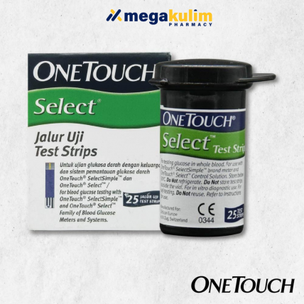 One Touch Select Blood Glucose Test Strips 25's