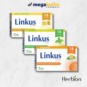 Linkus Lozenges 16's (Honey Lemon / Orange / Mint Flavour)