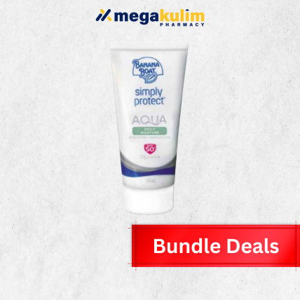 [Bundle Aug-Sept 26] Banana Boat Simply Protect Aqua Daily Moisture SPF50 Sunscreen 50mL x 2 Btl