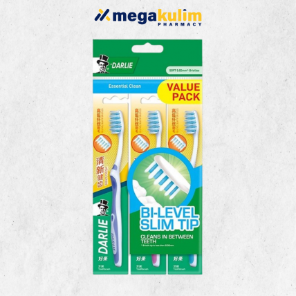 Darlie Toothbrush Bi-Level Slim Tip (3s/Pack)