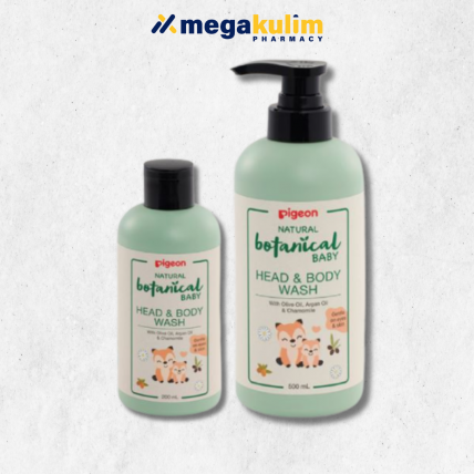 Pigeon Natural Botanical Baby Head & Body Wash (200mL / 500mL)