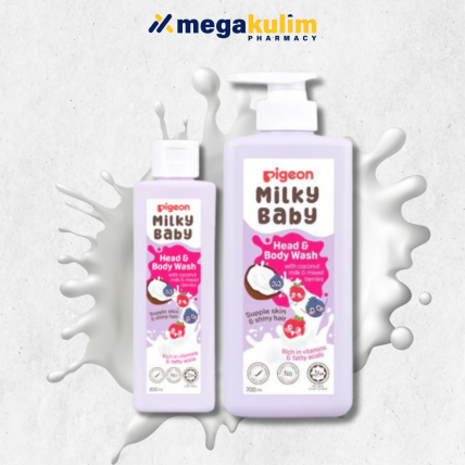 Pigeon Milky Baby Head & Body Wash ( 200mL / 700mL )