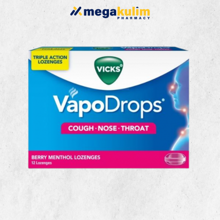 Vicks VapoDrops Berry Lozenges (12Loz/Box)