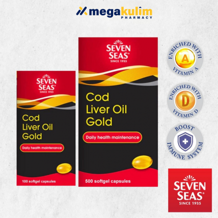 Sevenseas Cod Liver Oil Gold (100cap / 2 X 100cap / 100 + 500cap) -100cap