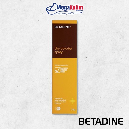 Betadine Antiseptic Dry Powder Spray 55mL