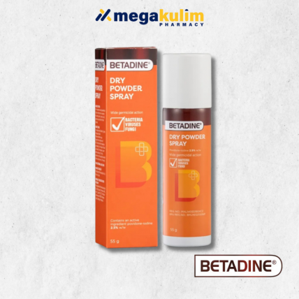 Betadine Antiseptic Dry Powder Spray 55mL