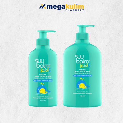Suu Balm Kids Creamy Head to Toe Wash Dual Soothing & Gentle (420mL / 840mL)