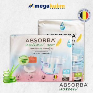 Absorba Nateen Soft Adult Diapers 10's (Size M / L)