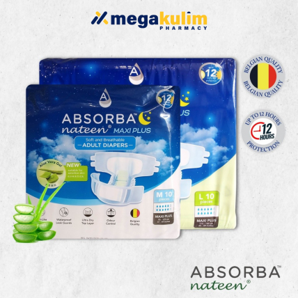 Absorba Nateen Maxi Adult Diapers 10's (Size M / L)