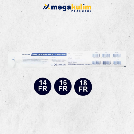 Primes Foley Catheter All Silicone (Size 14 / 16 / 18)