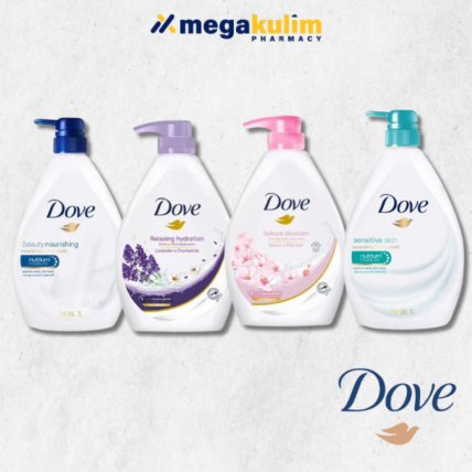 Dove Body Wash 1L (Beauty Nourishing / Relaxing Hydration / Sakura Blossom / Sensitive Skin)
