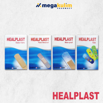 Healplast Plaster ( Elastic Fabric / Plastic Washproof / Water-proof / Kids) -Elastic Fabric 20's