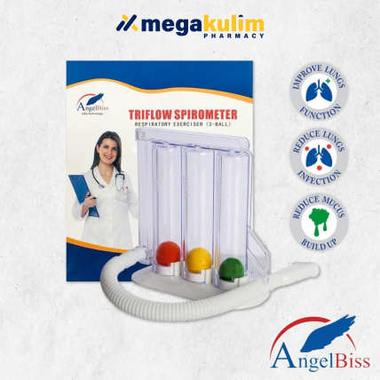 Angelbiss TriFlow Spirometer Respiratory Exerciser TRI-1200
