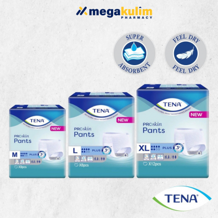 Tena Pants Plus (M 9pcs / L 8pcs / XL 12pcs)