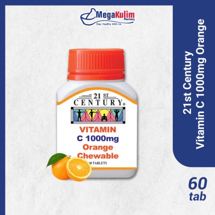 21st Century Vitamin C 1000mg orange Chewable 60 Tab