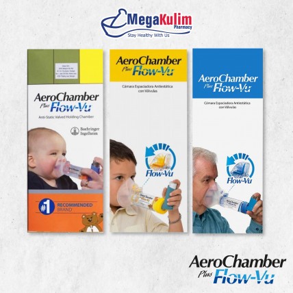 AeroChamber Plus Flow-Vu Chamber (Infant/Children/Adult)-Adult (Blue)