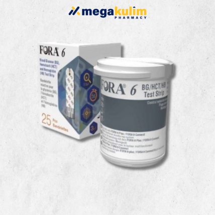 Fora 6 Test Strips for Glucose, Hematocrit, Hemoglobin (25s/Btl)
