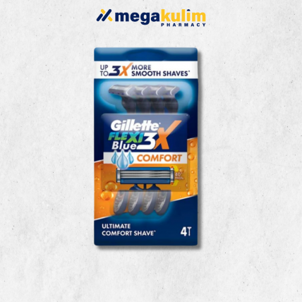 Gillette Flexi Blue 3X Comfort Disposable Shaver (4's)