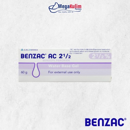 Benzac AC 2.5% Water Base Gel 60g