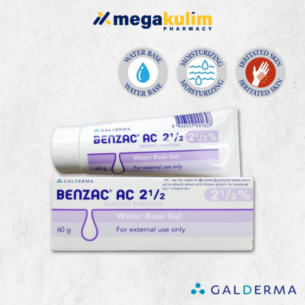 Benzac AC 2.5% Water Base Gel 60g