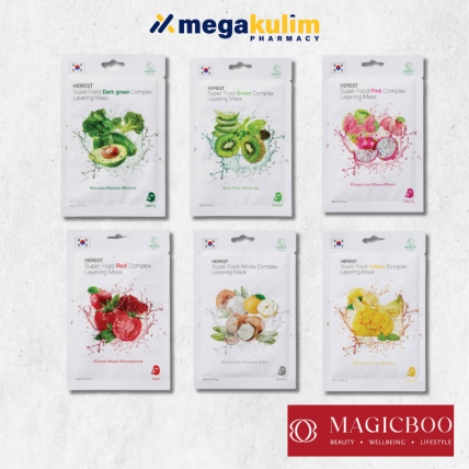Herest Super Food Complex Layering Mask 23mL ( Dark Green / Green / Pink / Red / White / Yellow )