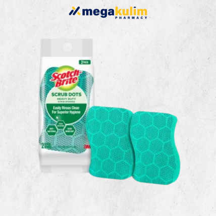 Scotch-Brite Scrub Dots Heavy Duty Sponge (2pcs)