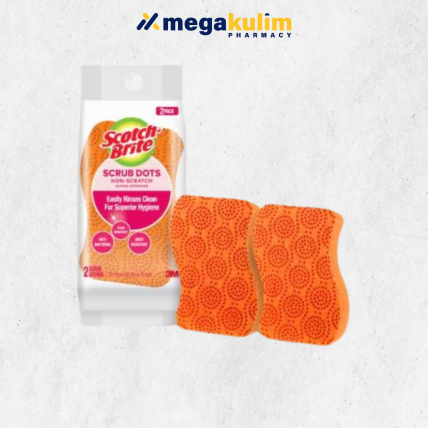 Scotch-Brite Scrub Dots Non Scratch Sponge (2pcs)