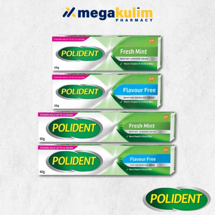 Polident Denture Adhesive [Fresh Mint / Flavour Free] (20g / 60g)