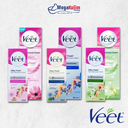 Veet Hair Removal Cream Sensitive / Normal / Dry Skin (25g / 100g)-Dry/100g