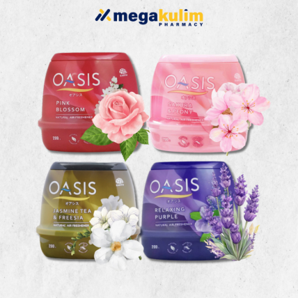 Earth Home Oasis Gel Air Freshener 200g (Jasmine Tea/ Pink Blossom/ Relaxing Purple/ Sakura & Peony)