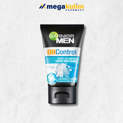 Garnier Men Bright  + Oil Control Super Duo Foam 100g