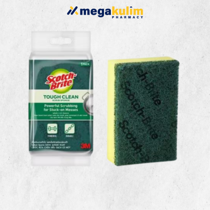 Scotch-Brite Tough Clean Scrub Sponge (1pcs)