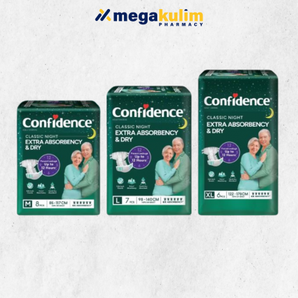 Confidence Classic Night Tape Diapers (Size M / L / XL)