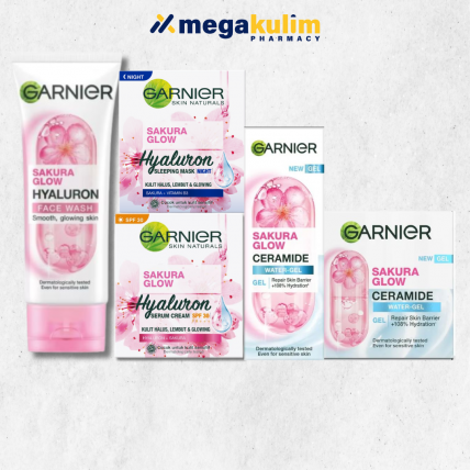 Garnier Sakura Skincare Range (Face Wash / Water Gel / Moisturizing Cream)