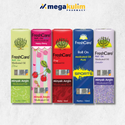 FreshCare Roll-on Medicated Oil 10mL (Citrus / Happy Cherry / Strong / Sports / Lavender)