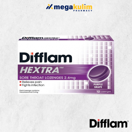 Difflam Hextra Lozenges 12's