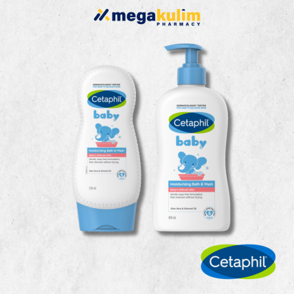 Cetaphil Baby Body Moisturising Bath & Wash (230mL / 400mL)-230 mL
