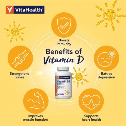 VitaHealth Vitamin D3 1000IU 60+30 Tab