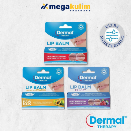 Dermal Theraphy Lip Balm 10g (Original / Paw Paw / Berry)