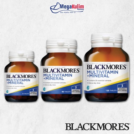 Blackmores Multivitamins + Minerals (30 / 60 / 120 / 120+30 Tab)-120 Tabs