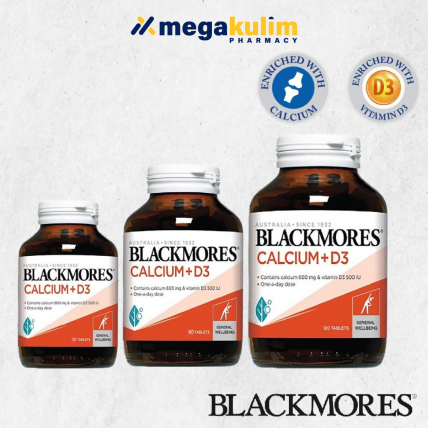 Blackmores Calcium + D3 (30's / 60's / 120's)