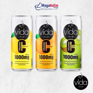 Vida C Sparkling Flavoured Drink 325mL (Lemon/Orange/Kiwi)-Kiwi