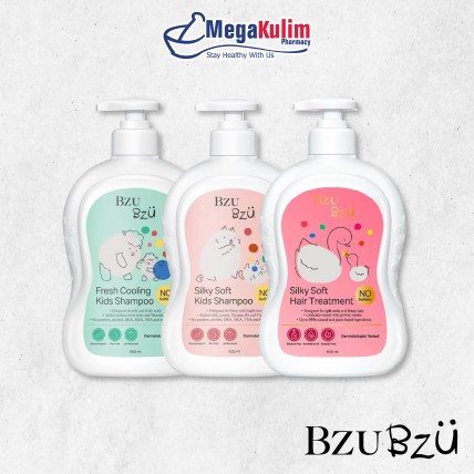 Bzu Bzu Kids Shampoo (Fresh Cooling / Silky Soft) 600mL -Fresh Cooling