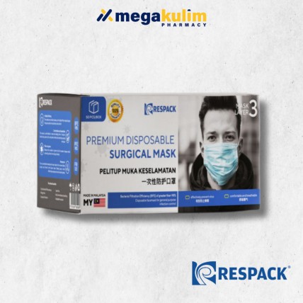 Respack Premium Disposable Surgical Mask (50pcs/Box)