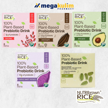 NUTRIbrown RICE Prebiotic Drinks 8Sac/Box ( Chocolate / Oat / Original / Avocado / Purple Sweet Potato)