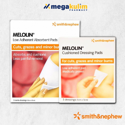 Smith&Nephew Melolin Absorbent Dressings 5pcs (5X5cm / 10X10cm)